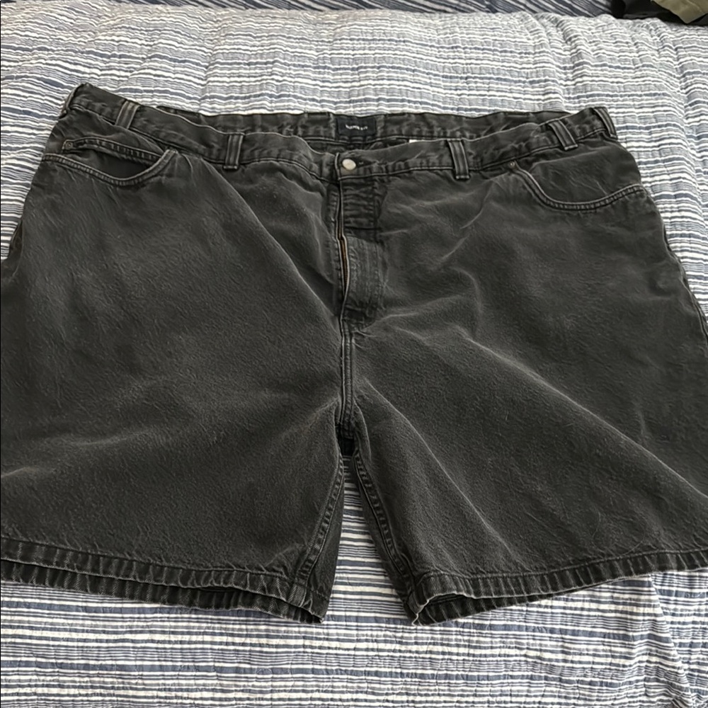 Harbor Bay Black Jean Shorts Cotton Blend Casual